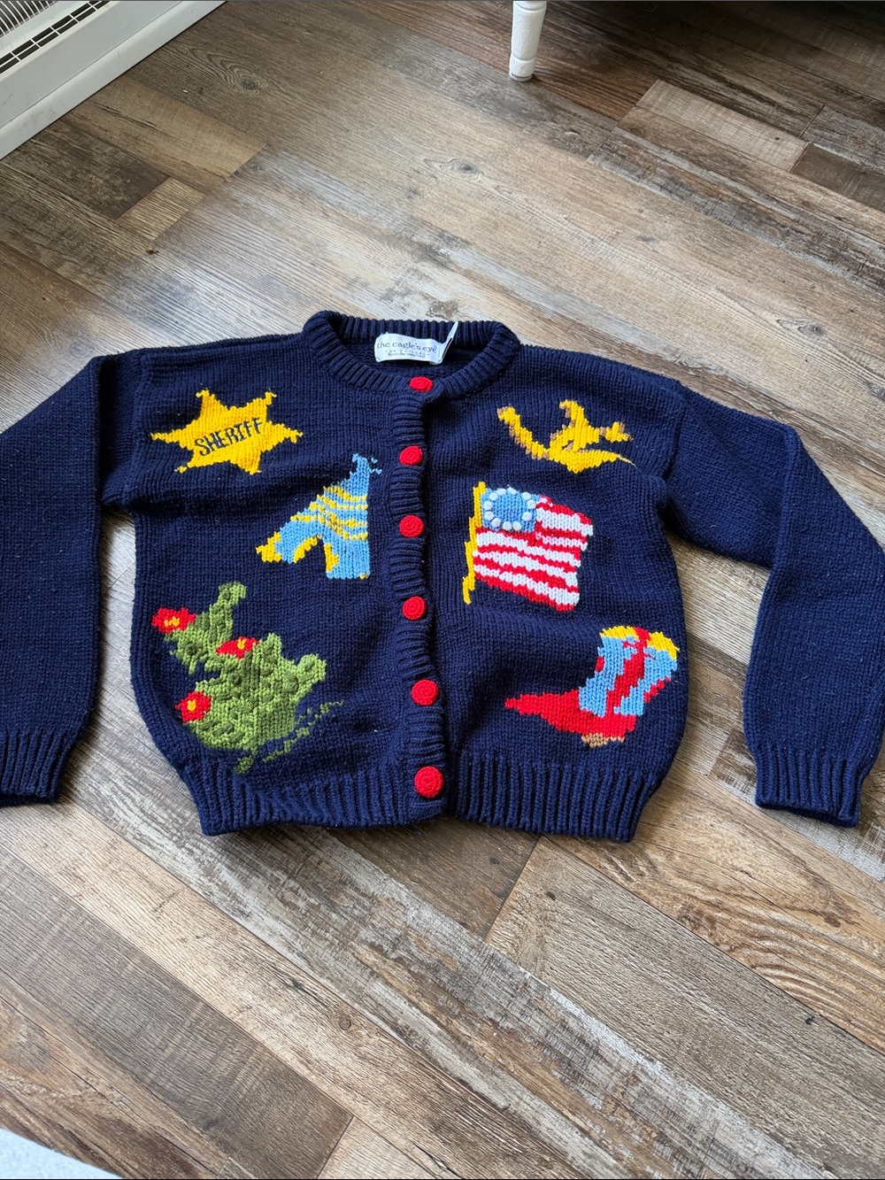 Vintage 1990s The Eagles Eye Americana themed sweater size kids 10-12